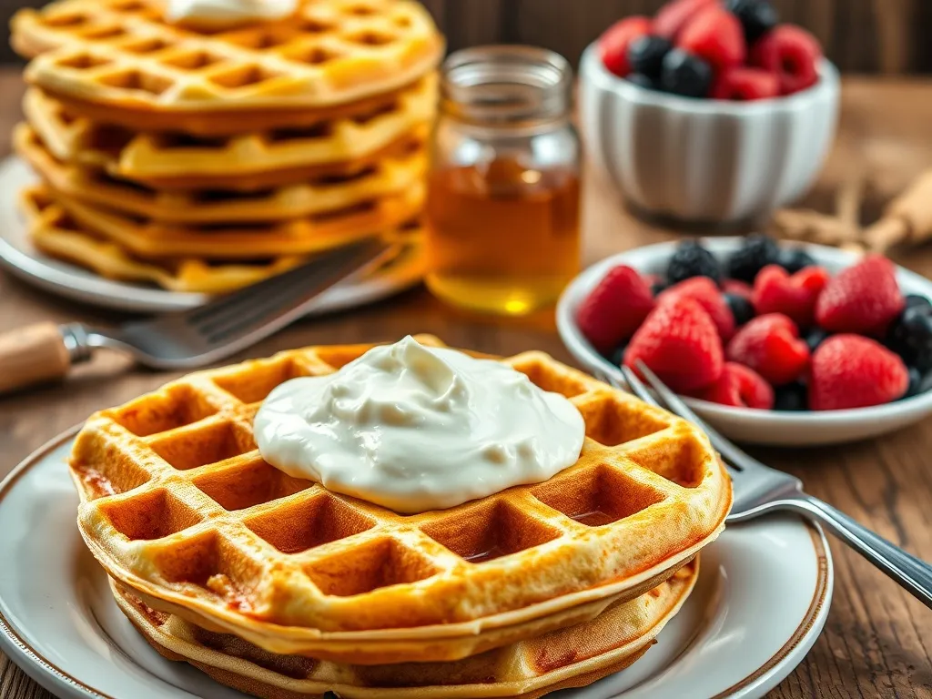 Ania gotuje: przepis na gofry z serka wiejskiego