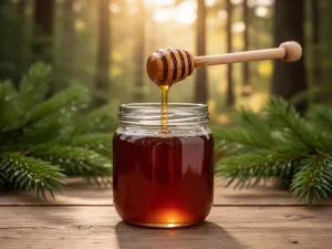Sałatka na białym talerzu delikatnie udekorowana jadalnymi bratkami w kuchni pełnej naturalnego światła i roślin.