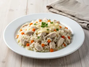Ułożone płaty ciasta francuskiego, jeden wkładany do woreczka do mrożenia, w tle otwarta szuflada zamrażarki